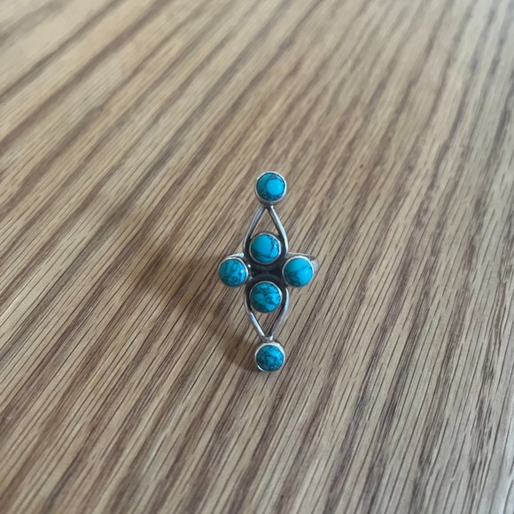 Turquoise & Silver ring - Picture 2 of 4